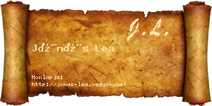 Jónás Lea névjegykártya