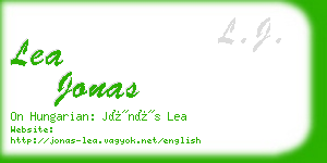 lea jonas business card